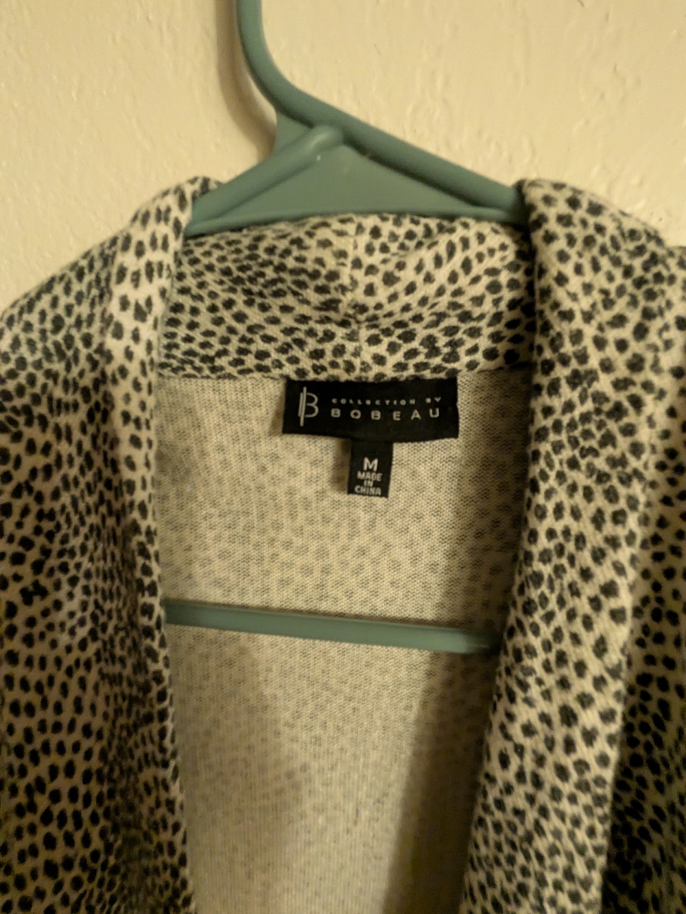 Lightweight Black & White Printed Open-Front Women's Cardigan - Picture 2 of 5